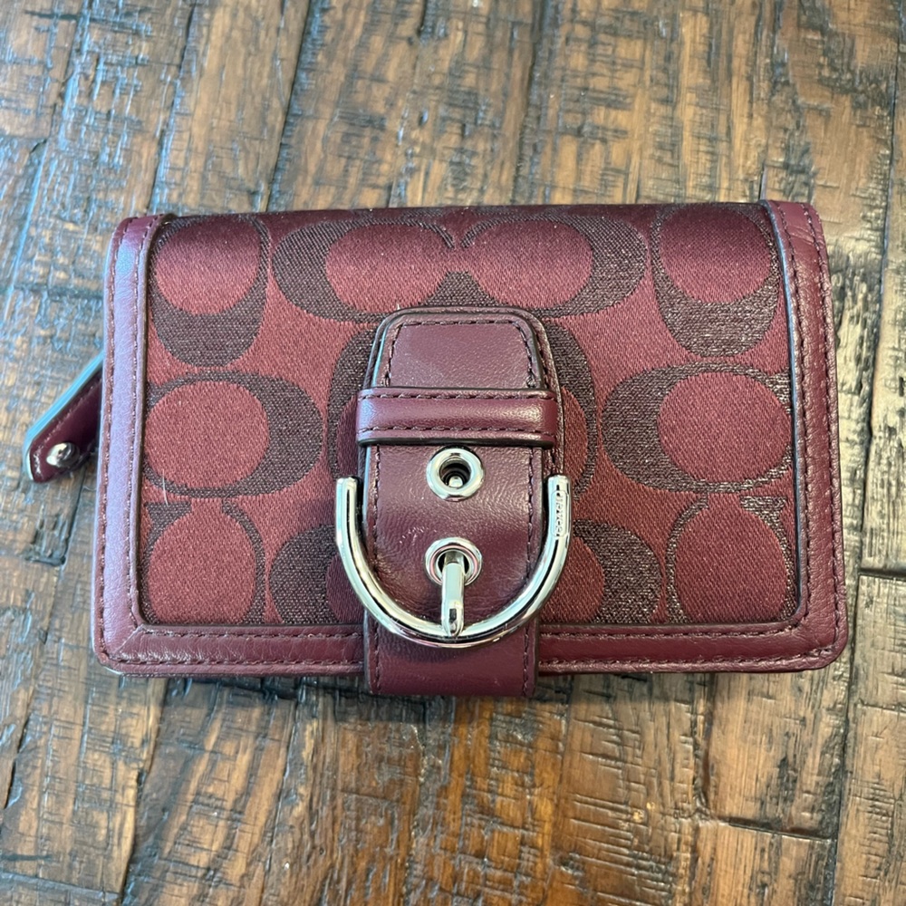 Coach Campbell Legacy Maroon Wallet